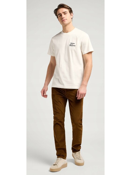 Lee Lee T-Shirt Relaxed Graphic Tee Biały Relaxed Fit