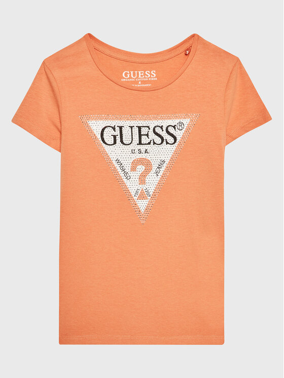 Guess Guess Marškinėliai J2YI51 K6YW1 Oranžinė Regular Fit