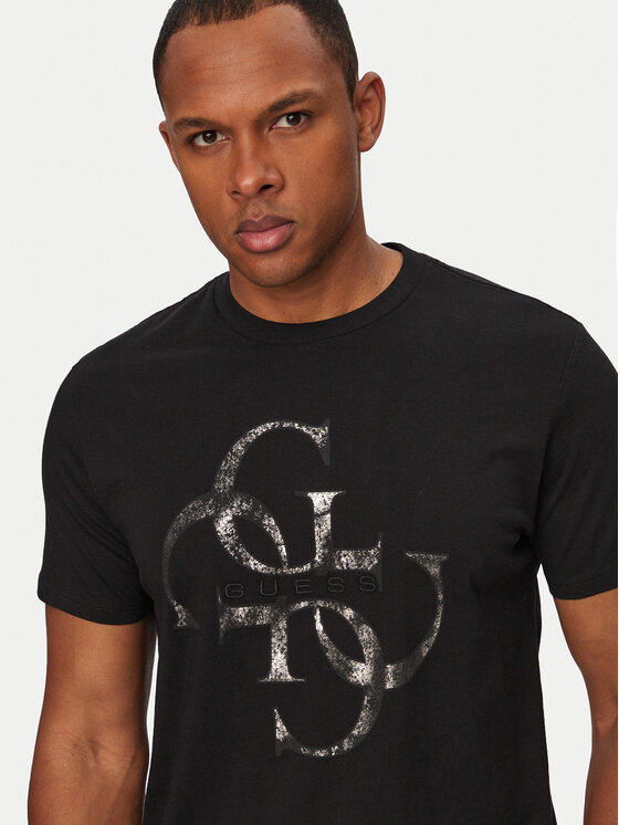 Guess Guess T-Shirt M6RI03 I3Z14 Czarny Regular Fit