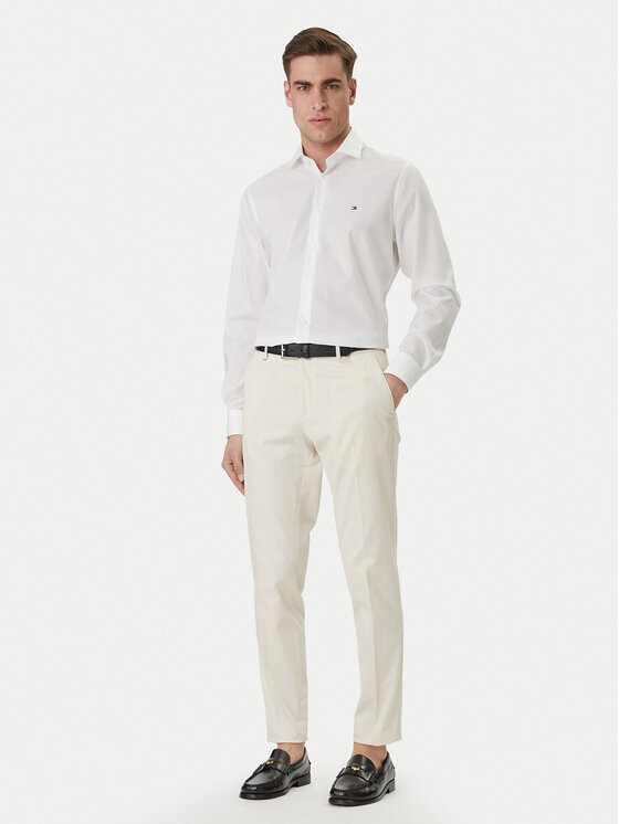 Tommy Hilfiger Tommy Hilfiger Koszula MW0MW43122 Biały Slim Fit