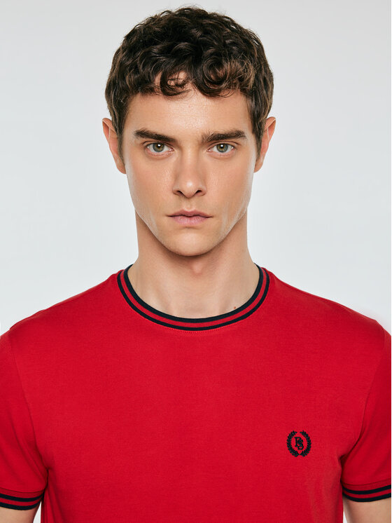 BIG STAR BIG STAR T-Shirt POLIAS Czerwony Basic Fit