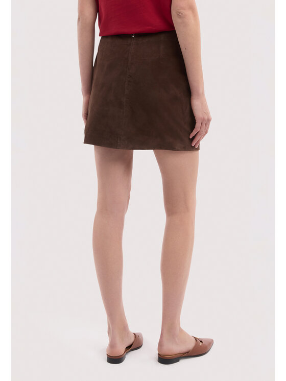 Trussardi Trussardi Spódnica skórzana 1309A000669N032 Brązowy A-Line Fit