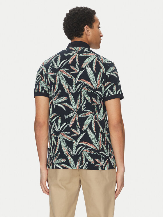Tom Tailor Tom Tailor Тениска с яка и копчета 1045706 Тъмносин Regular Fit