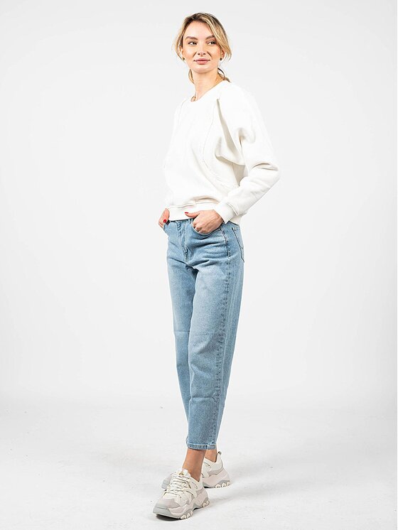 Pepe Jeans Pepe Jeans Felpa PL581254 | Esther Écru Oversize