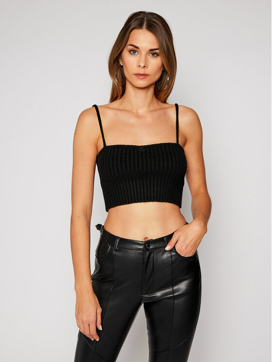 Pepe Jeans Pepe Jeans Top DUA LIPA Dorothea PL504626 Crna Slim Fit