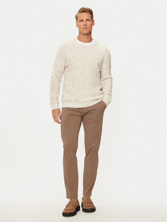 Sisley Sisley Kampsun 10FES103Z Beež Regular Fit
