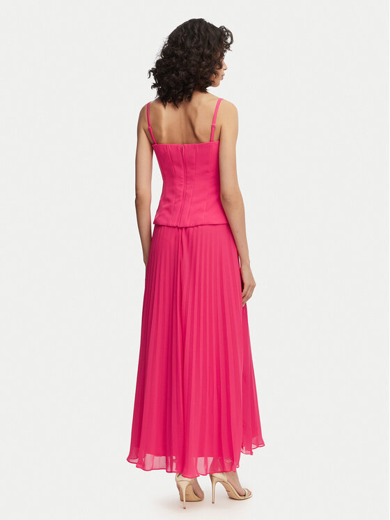 French Connection French Connection Večerna obleka Tiana 719H9 Temno rožnata Slim Fit