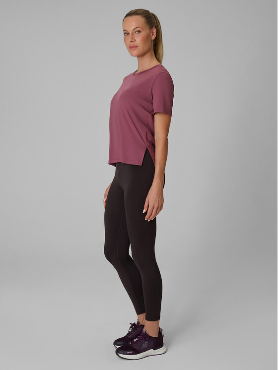 4F 4F Legginsy BASIC+ Brązowy ciemny Slim Fit