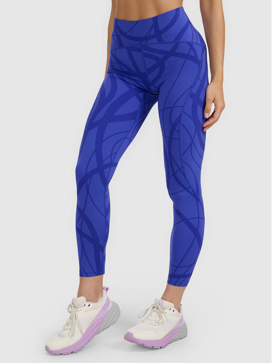 4F 4F Legginsy TRAINING Niebieski Slim Fit
