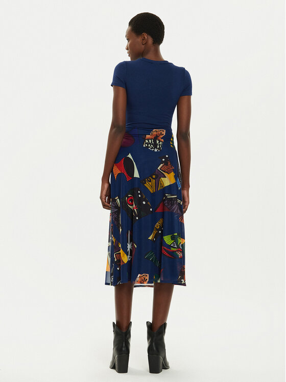 Desigual Desigual Повсякденна сукня MONSIEUR CHRISTIAN LACROIX Lin 24SWVK47 Голубий Regular Fit