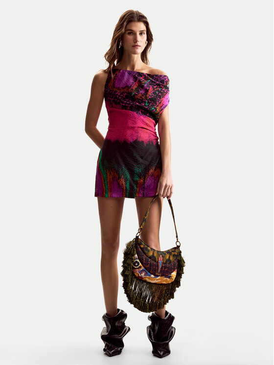 Desigual Desigual Rochie de vară Beattl Lacroix 26SWVW59 Colorat Regular Fit
