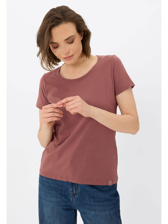 Volcano Volcano T-Shirt T-DIANA Koralowy Regular Fit