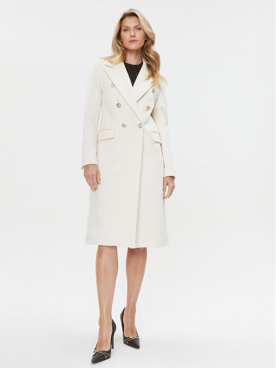 Maryley Maryley Демісезонний плащ 23IB839/01VA Écru Regular Fit