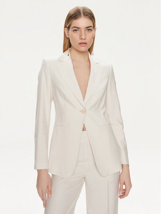 United Colors Of Benetton United Colors Of Benetton Sakko 2YFWDW01X Écru Regular Fit