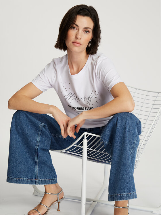 Cross Jeans Cross Jeans T-Shirt 56236-008 Biały