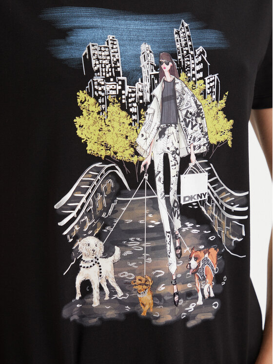 DKNY DKNY T-särk P61M0WNA Must Regular Fit