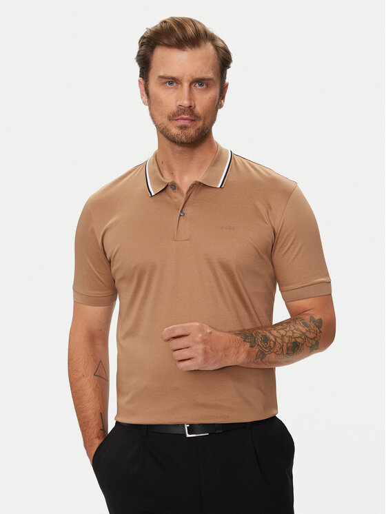 Boss Polo Penrose 38 50469360 Bēšs Slim Fit