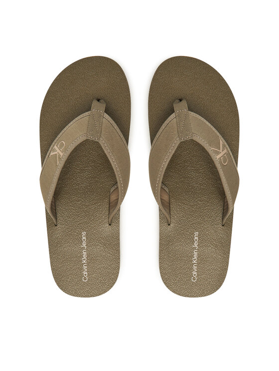 Calvin Klein Jeans Žabky Thong+ Cv YM0YM01235 Kaki