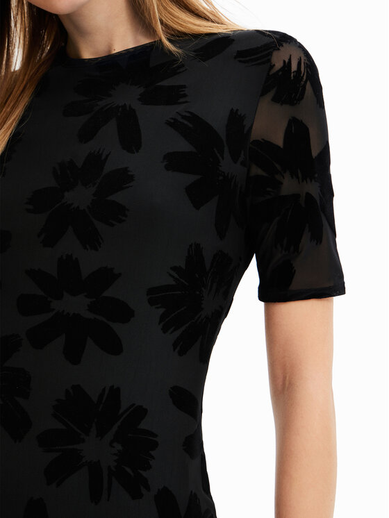 Desigual Desigual Hétköznapi ruha Oxford 23SWVK19 Fekete Slim Fit