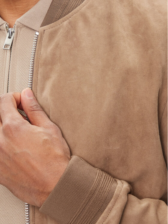 Serge Pariente Serge Pariente Lederjacke M888 Beige Regular Fit
