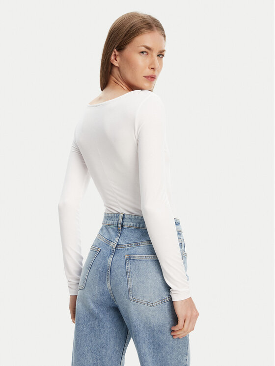 Guess Guess Боди W5YP05 K68D2 Бял Slim Fit