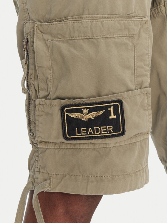 Aeronautica Militare Aeronautica Militare Pantalon scurți din material 251BE041CT1122 Kaki Regular Fit