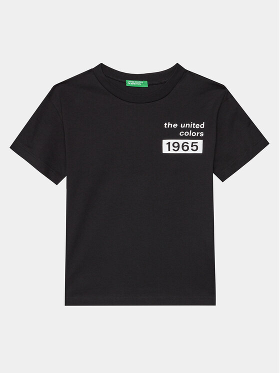 United Colors Of Benetton Tricou 3096C10H2 Negru Regular Fit