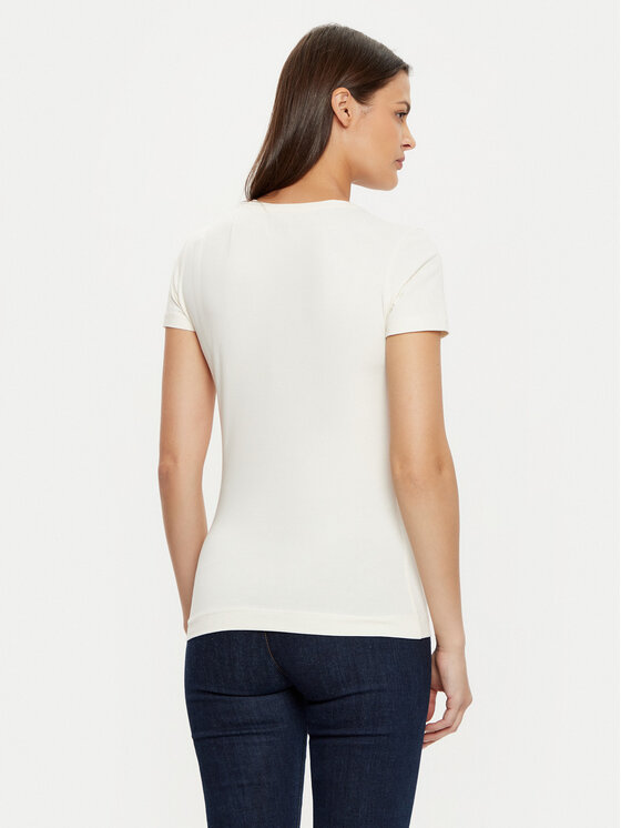 Guess Guess Tricou W5RI21 J1314 Écru Regular Fit