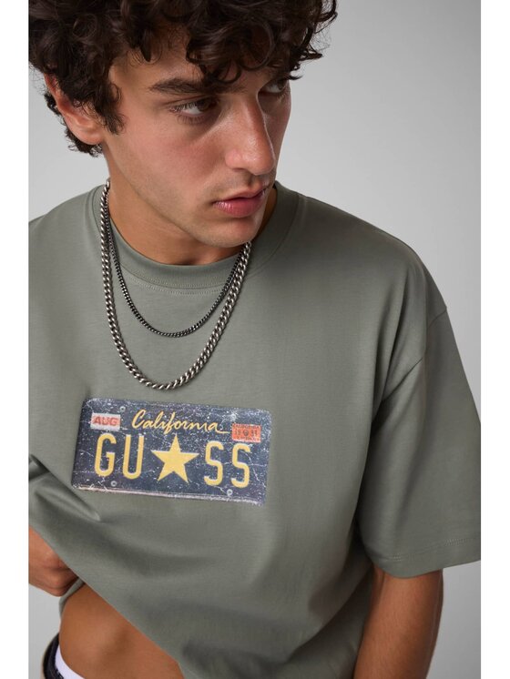 Guess Jeans Guess Jeans T-Shirt 184928 Zielony Classic Fit