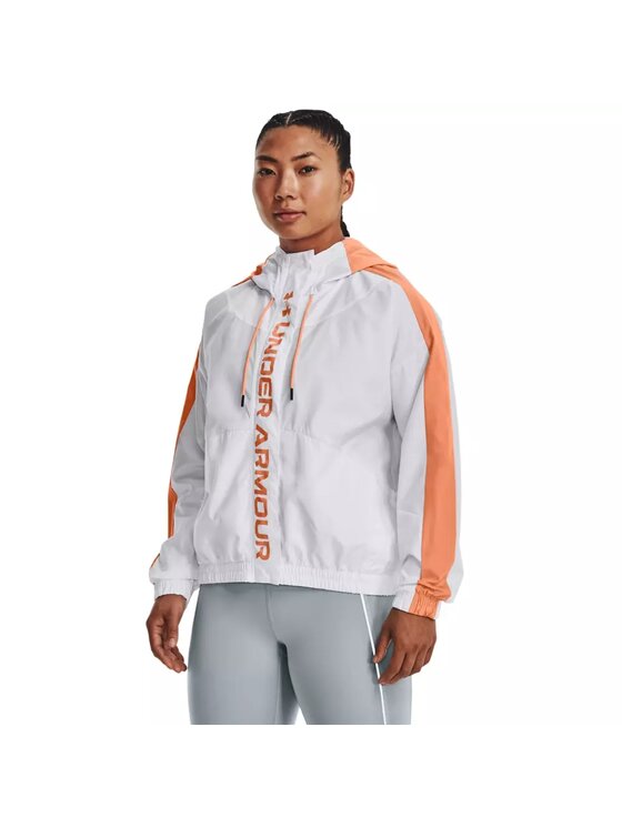 Under Armour Under Armour Kurtka anorak Rush Woven FZ Jacket Biały Regular Fit