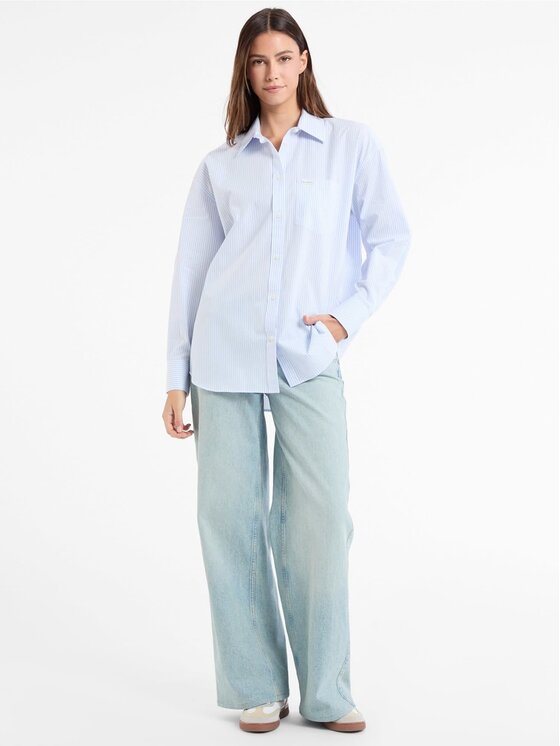 Guess Jeans Guess Jeans Košile 171495 Modrá Classic Fit