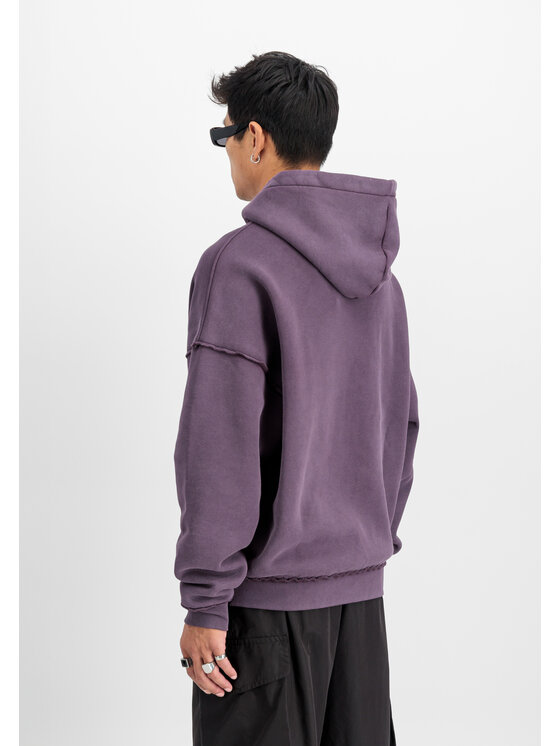 Alpha Industries Alpha Industries Bluza Open Edge Hoodie Fioletowy Relaxed Fit