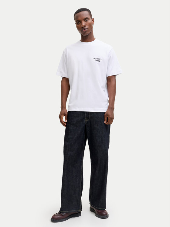 Jack & Jones Jack & Jones T-Shirt Norrebro Typo 12282898 Bílá Regular Fit