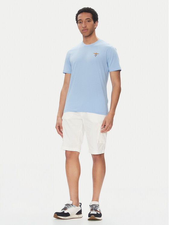 Aeronautica Militare Aeronautica Militare Tricou 251TS1580J372 Albastru celest Regular Fit