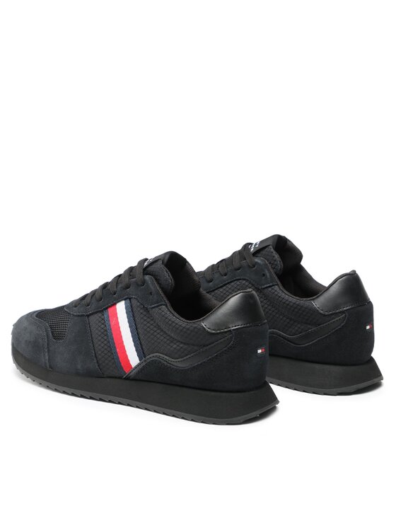 Tommy Hilfiger Tommy Hilfiger Laisvalaikio batai Runner Evo Mix FM0FM04699 Juoda
