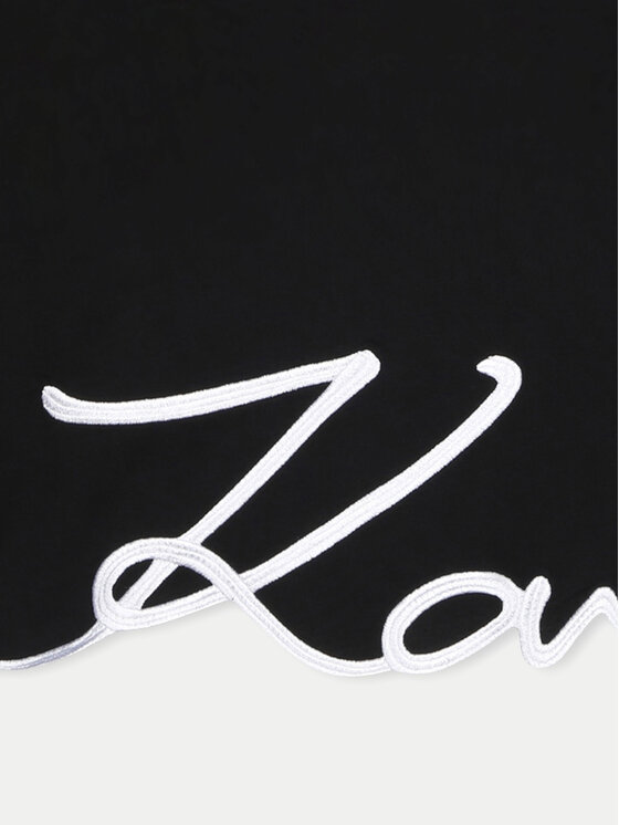 Karl Lagerfeld Kids Karl Lagerfeld Kids Marškinėliai Z30212 S Juoda Regular Fit