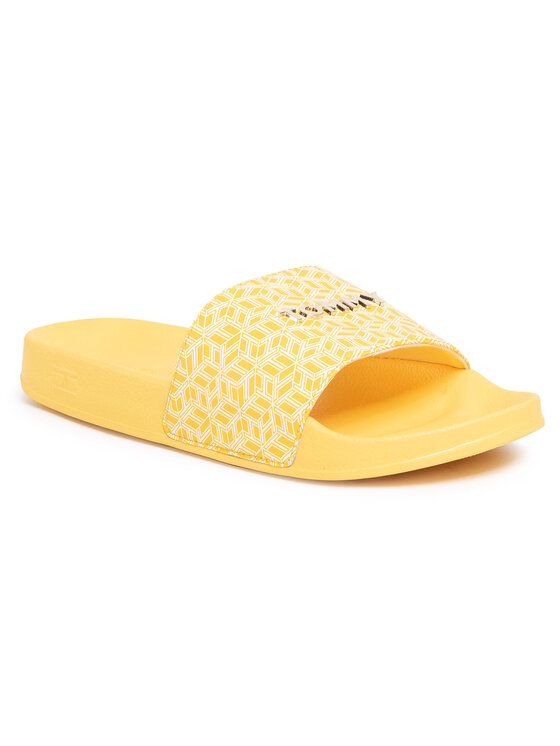 yellow tommy hilfiger slides