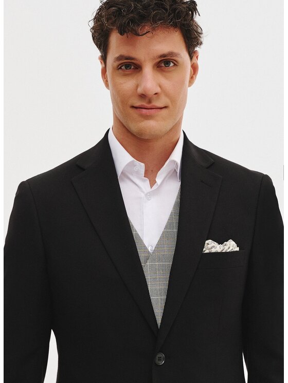 Pako Lorente Pako Lorente Marynarka P25BN-3X-003 Czarny Slim Fit