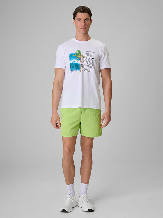 4F 4F T-Shirt SUMMER CODE Biały Regular Fit