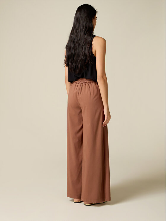 Oltre Oltre Pantaloni di tessuto P703J002585N022 Marrone Baggy Fit