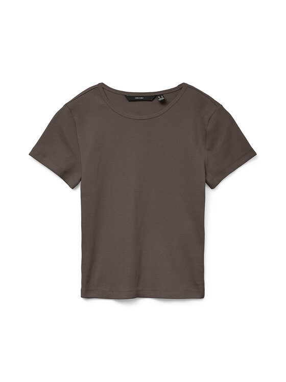 Vero Moda Vero Moda Tričko Chloe 10306894 Hnedá Tight Fit