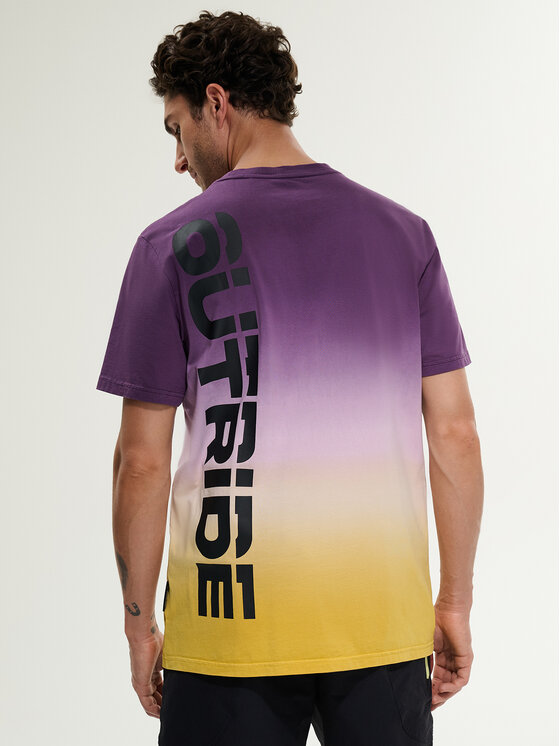 4F 4F T-Shirt WHEEL & WAVE Fioletowy Relaxed Fit