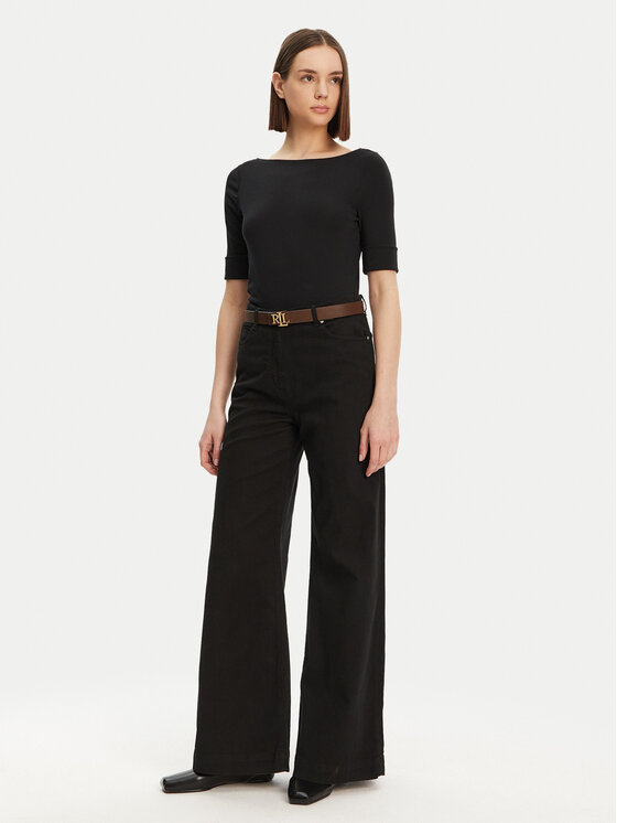 LAUREN RALPH LAUREN Lauren Ralph Lauren Bluse Brs-Knits 200654963 Schwarz Regular Fit