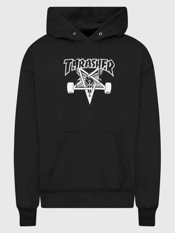 Thrasher Thrasher Bluză Hood Skate Goal Negru Regular Fit
