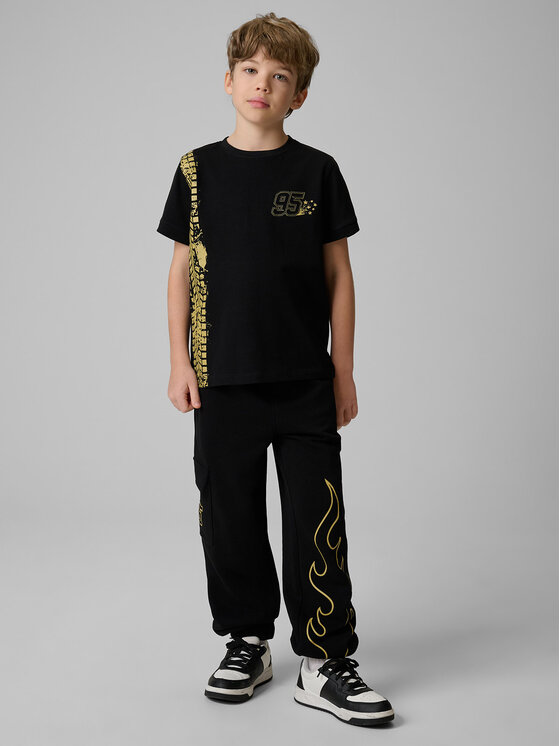 4F 4F T-Shirt MOTOSPORTS 2026 Czarny Regular Fit