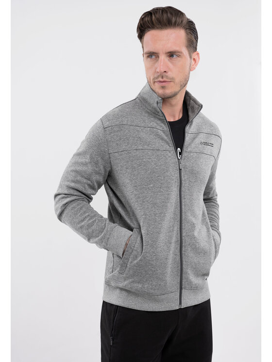 Volcano Volcano Bluza B-LENOX Szary Regular Fit