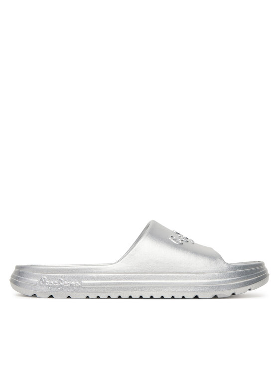 Pepe Jeans Ciabatte Beach Slidemet PLS70165 Argento, taglia : 39