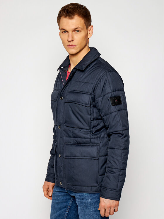 Tommy Hilfiger Tommy Hilfiger Bunda pro přechodné období Quilted Airfield MW0MW14880 Tmavomodrá Regular Fit