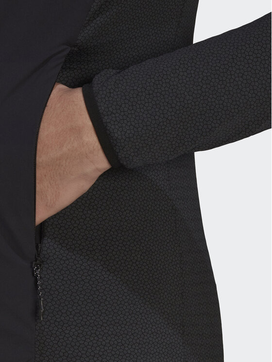 adidas adidas Jaka Polar Techrock Flooce Wind Hooded Jacket HF0726 Melns