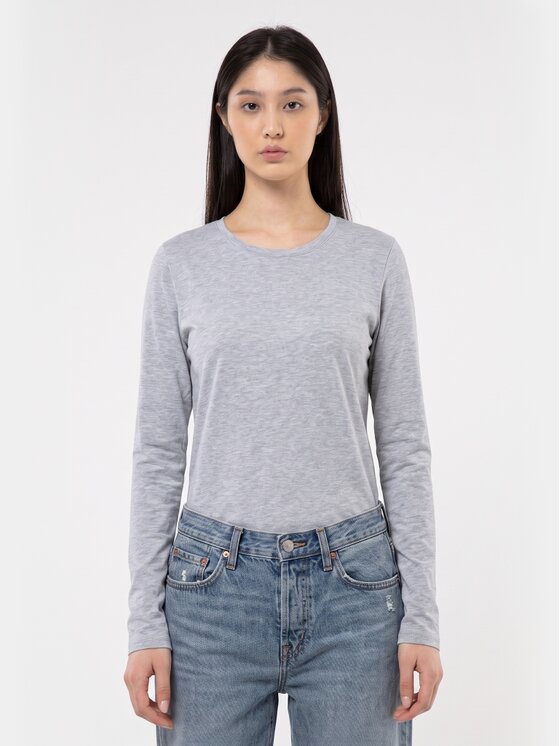 BASICLO BASICLO Longsleeve BSL-007-20 Szary Regular Fit